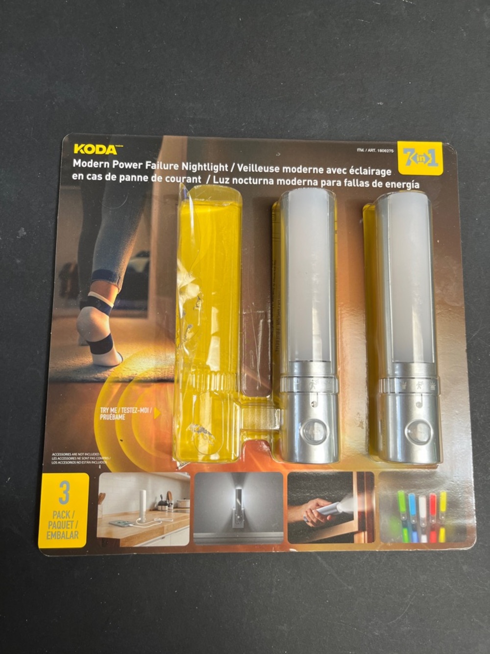 Yellow & Silver Modern Power Failure Nightlight 3-Pack 2 left